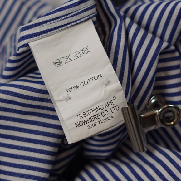 Aape by A Bathing Ape Striped Shirt with Logo Print - Picture 12 of 16